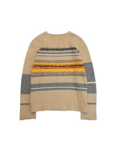画像をギャラリービューアに読み込む, 90〜00'S "DKNY" RANDOM STRIPE WOOL KNIT SWEATER
