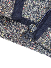 画像をギャラリービューアに読み込む, 70~80&#39;S &quot;GIVENCHY&quot; FAKE COLLAR ZIP UP KNIT CARDIGAN
