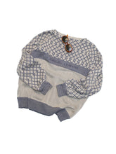 画像をギャラリービューアに読み込む, 90SS &quot;GIORGIO ARMANI LE COLLEZIONI&quot; JAQUARD BOAT NECK COTTON KNIT SWEATER
