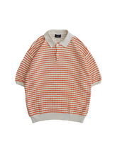 画像をギャラリービューアに読み込む, 80&#39;S &quot;VALENTINO&quot; 3D COTTON KNIT POLO SHIRT
