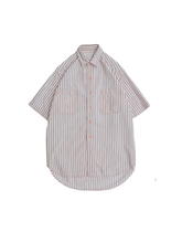 画像をギャラリービューアに読み込む, 90&#39;S UNKNOWN PINK STRIPE S/S SHIRT
