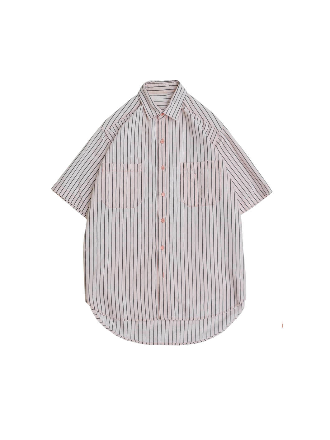 90'S UNKNOWN PINK STRIPE S/S SHIRT