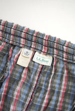 画像をギャラリービューアに読み込む, 90&#39;S &quot;L.L.BEAN&quot; CHECK PATTERN EASY SEERSUCKER SHORTS
