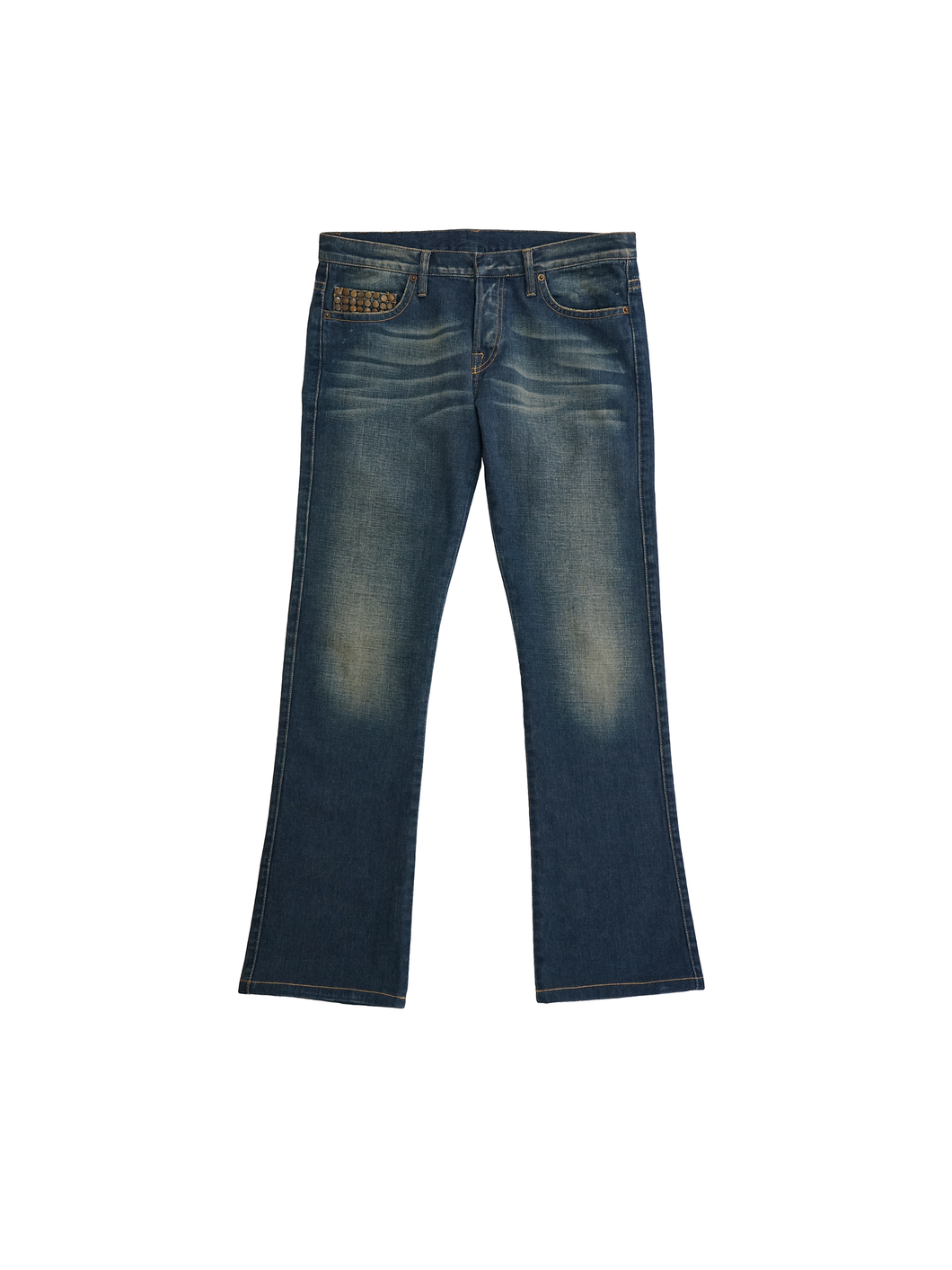 00'S UNKNOWN STUDS DESIGN JEANS