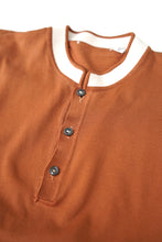 画像をギャラリービューアに読み込む, 60&#39;S UNKNOWN MAO COLLAR POLO SHIRT MADE IN ITALY
