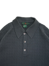 Load image into Gallery viewer, 90‘S &quot;J.CREW&quot; L/S CABLE KNIT POLO SHIRT
