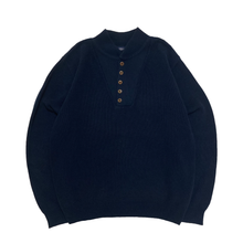 Load image into Gallery viewer, &quot;LAND&#39;S END&quot; 5 BUTTON HENRY NECK KNIT
