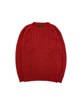 画像をギャラリービューアに読み込む, 90&#39;S &quot;J.CREW&quot; COTTON CABLE KNIT
