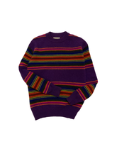 画像をギャラリービューアに読み込む, 80&#39;S &quot;UNITED COLORS OF BENETTON&quot; SHETLAND WOOL STRIPE KNIT
