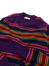 画像をギャラリービューアに読み込む, 80&#39;S &quot;UNITED COLORS OF BENETTON&quot; SHETLAND WOOL STRIPE KNIT
