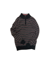 画像をギャラリービューアに読み込む, 90&#39;S &quot;BARNEYS NEWYORK&quot; HALF-ZIP STRIPE KNIT
