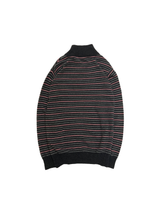 画像をギャラリービューアに読み込む, 90&#39;S &quot;BARNEYS NEWYORK&quot; HALF-ZIP STRIPE KNIT
