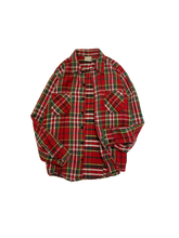 Load image into Gallery viewer, 80&#39;S &quot;SEARS&quot; PLAID FLANNEL SHIRT MADE IN JAMAICA
