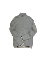 Load image into Gallery viewer, &quot;GAP&quot; HALF-ZIP COTTON RIB KNIT GRAY
