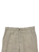 Load image into Gallery viewer, &quot;PERRY ELLIS&quot;HERRINGBONE TWILL LINEN TROUSERS
