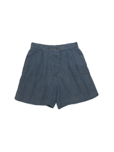 Load image into Gallery viewer, 90&#39;S &quot;ARMANI JEANS&quot; LINEN TUCK SHORTS
