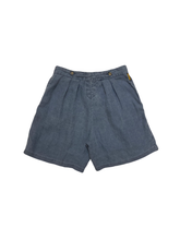 Load image into Gallery viewer, 90&#39;S &quot;ARMANI JEANS&quot; LINEN TUCK SHORTS
