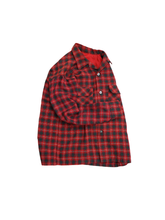 Load image into Gallery viewer, 60&#39;S UNKNOWN OPEN COLLAR PLAID WOOL NEL SHIRT
