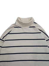 Load image into Gallery viewer, 80&#39;S &quot;LONG JOHN&quot; TURTLE NECK STRIPE TEE IVORY
