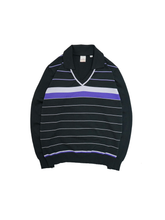 Load image into Gallery viewer, 80&#39;S &quot;MULANA&quot; EURO V-NECK JERSEY KNIT POLO SHIRT
