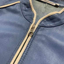 Load image into Gallery viewer, &quot;FENDISSIME BY FENDI&quot; BLUE LEATHER JACKET
