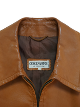 Load image into Gallery viewer, 90&#39;S &quot;GIORGIO ARMANI&quot; SHORT LENGTH LEATHER JACKET
