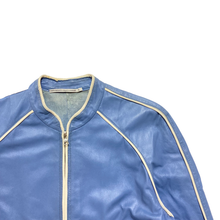 Load image into Gallery viewer, &quot;FENDISSIME BY FENDI&quot; BLUE LEATHER JACKET
