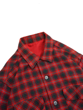 Load image into Gallery viewer, 60&#39;S UNKNOWN OPEN COLLAR PLAID WOOL NEL SHIRT
