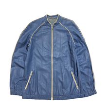 Load image into Gallery viewer, &quot;FENDISSIME BY FENDI&quot; BLUE LEATHER JACKET
