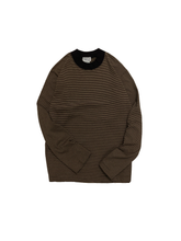 Load image into Gallery viewer, 90&#39;S &quot;agnes b homme&quot; MOCK NECK STRIPE L/S TEE
